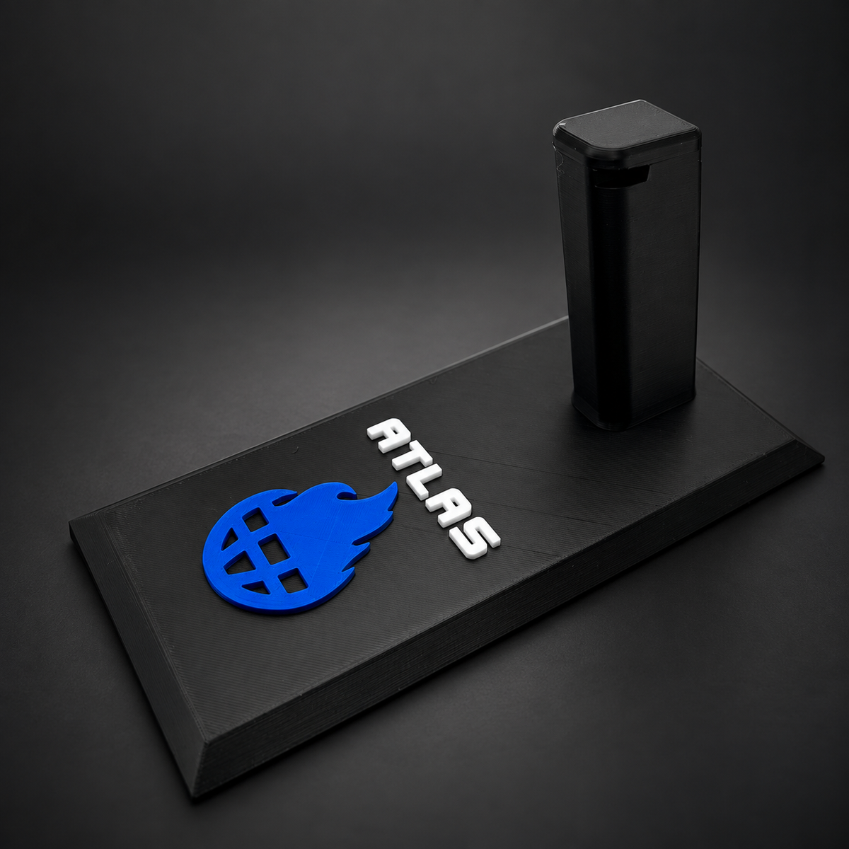 Atlas 2011 Pistol Display Stand — Rectangular Logo Base