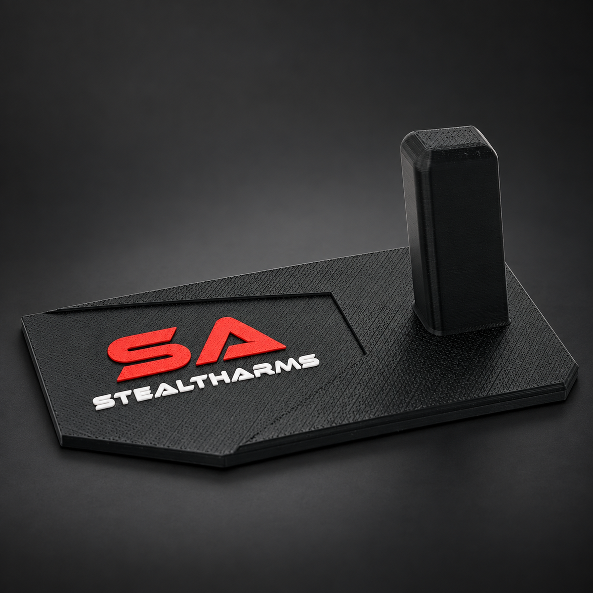Stealth Arms Platypus Pistol Display Stand — SA Logo Base