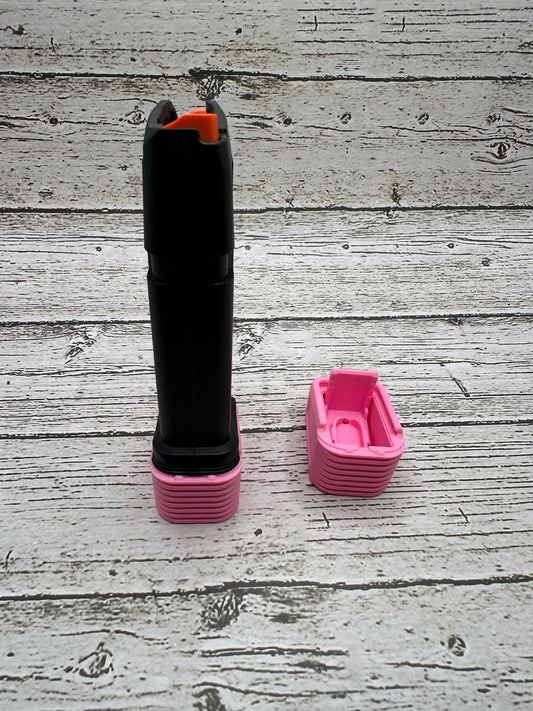 Pmag GL series Base Plate Mag Extension By 3 GL9 Magazines (2 Pack) Pink