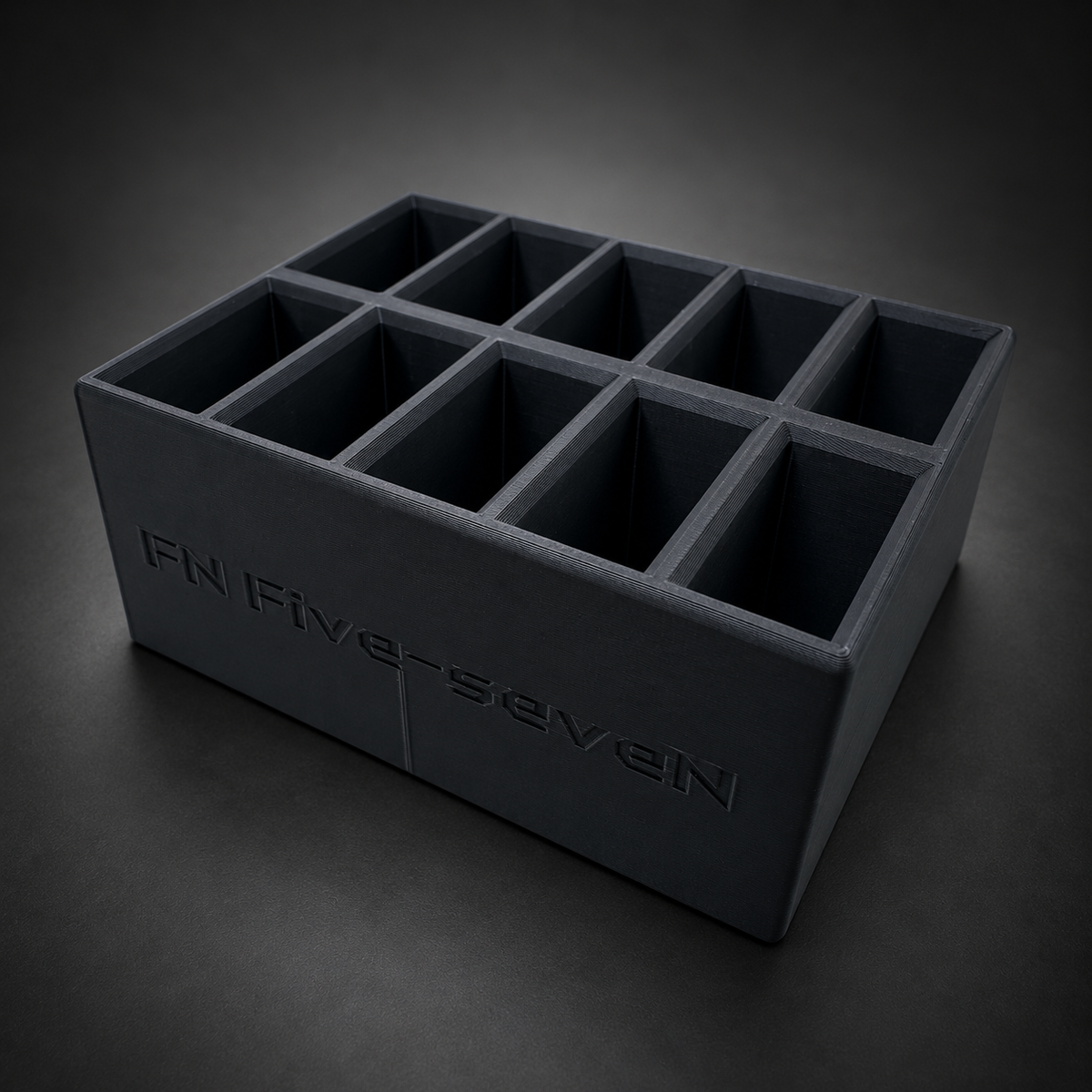 FN 5.7 Magazine Storage Box – 10 Slots on a charcoal background