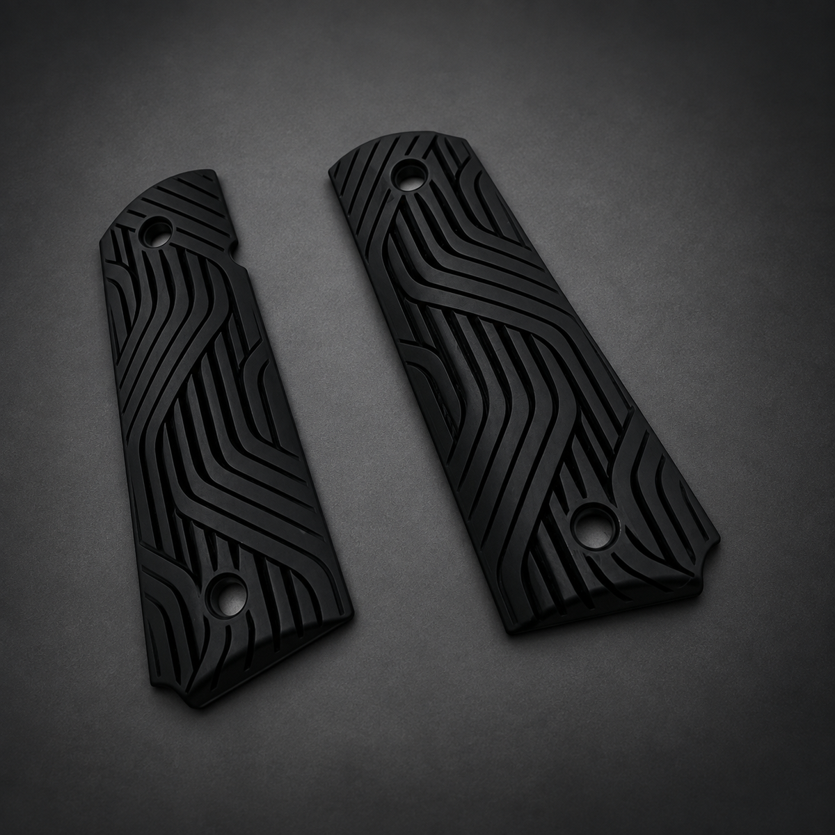 Kinetic Flow 1911 Grips – Full Size Government & Commander, Matte Black