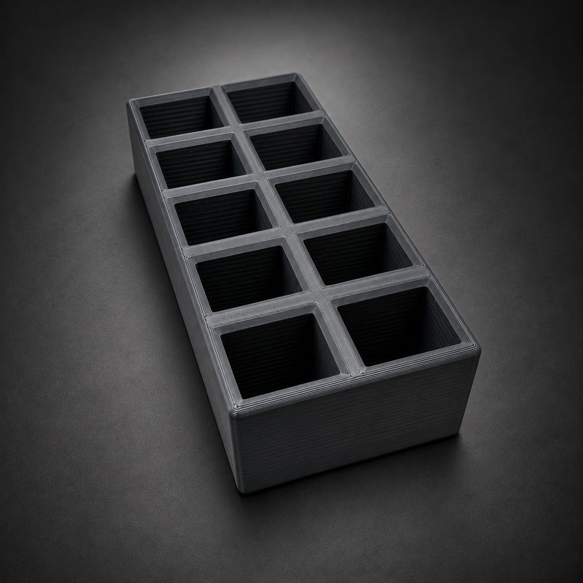 SIG P365 Magazine Storage Box – 10 Slots on a charcoal background
