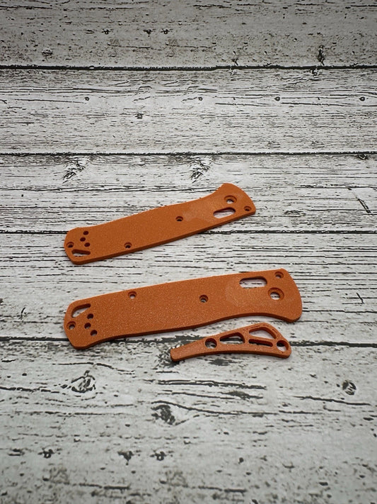 Scales & Back Spacer for Benchmade Bugout – Orange Burst