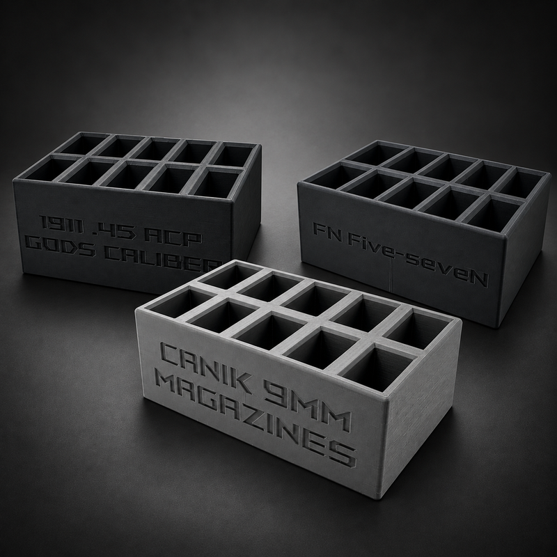 Canik, 1911 and FN magazine storage boxes