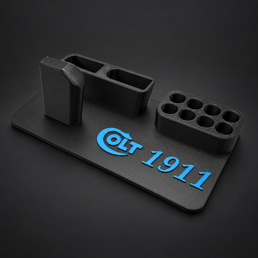 Colt 1911 .45 ACP Display Stand with Magazine & Round Holders