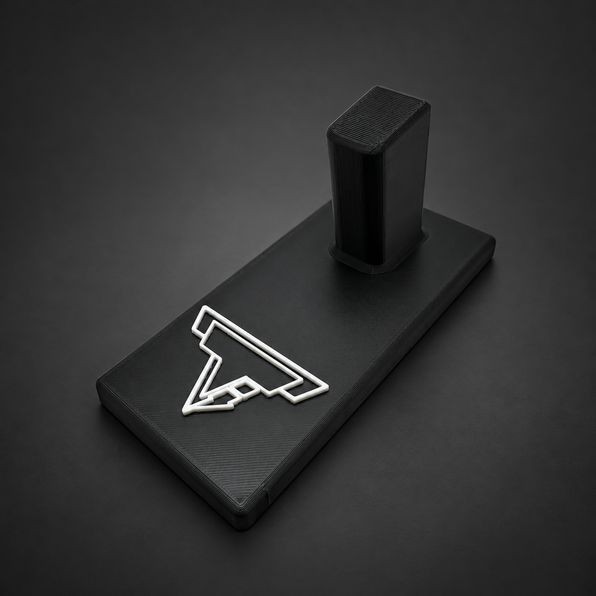 TTI Glock-Style Pistol Display Stand — White Outline Logo