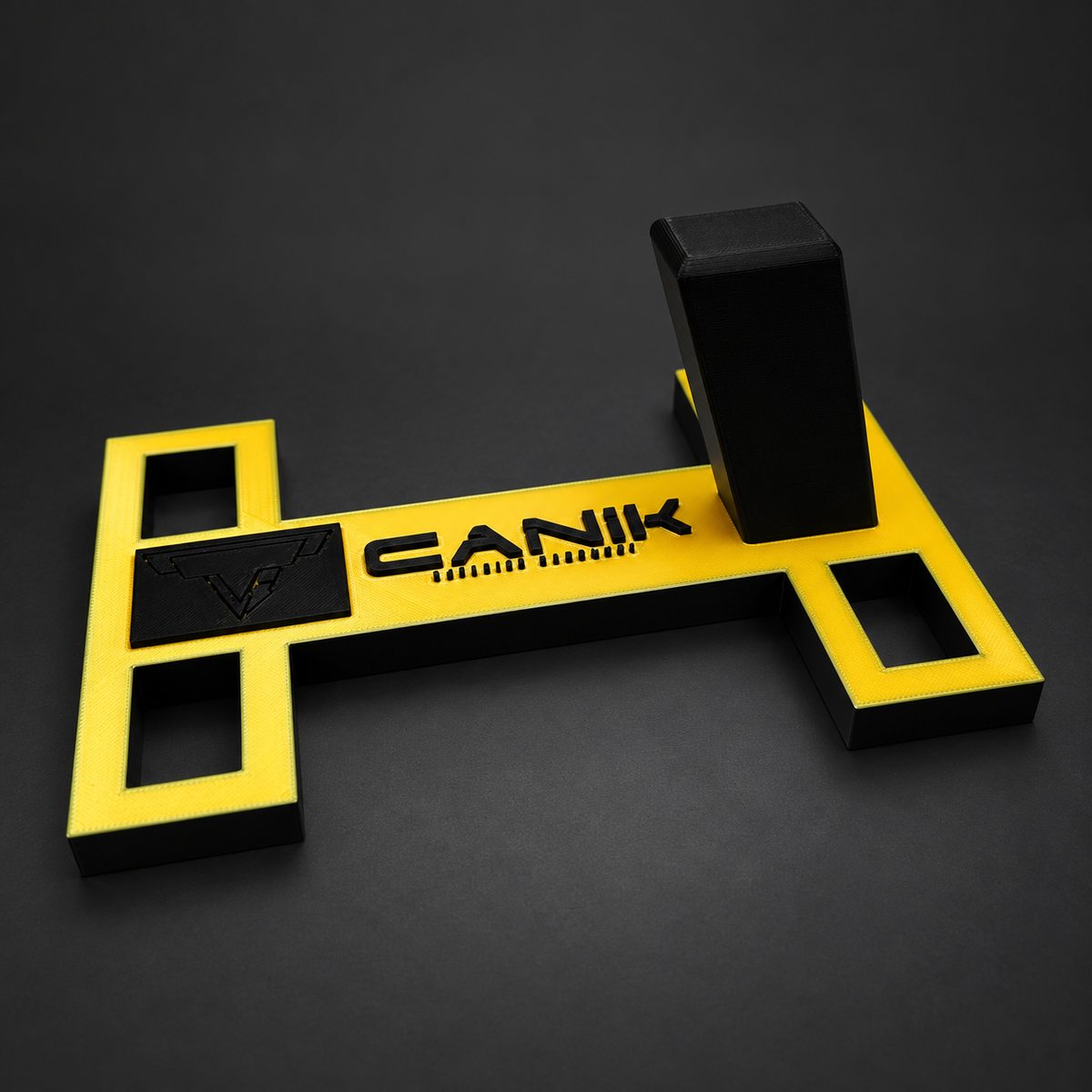 Canik TTI Combat Display Stand with 3 Magazine Holders — Yellow