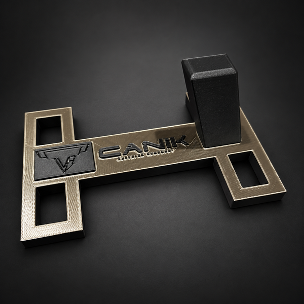 Canik TTI Combat Display Stand with 3 Magazine Holders — Bronze