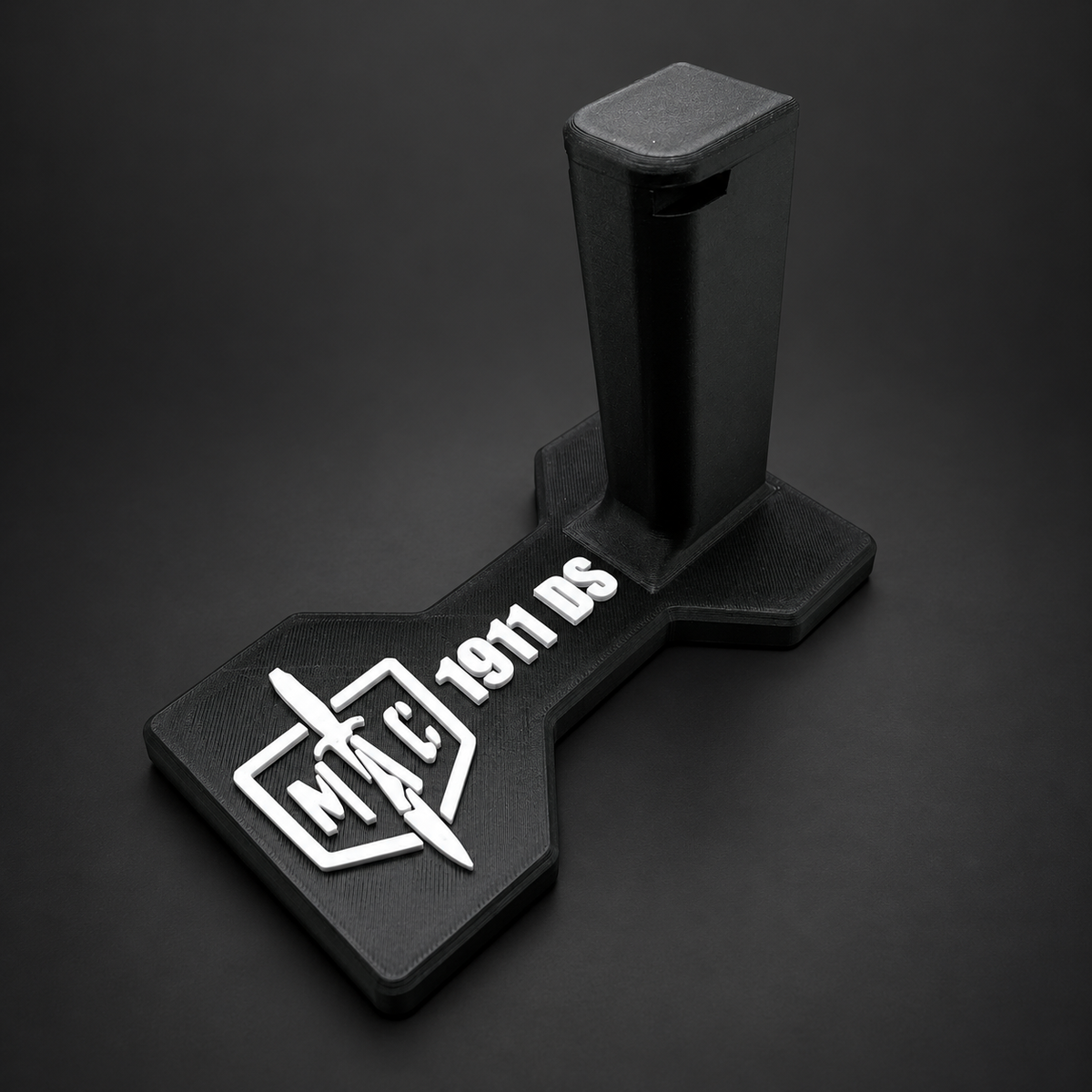 MAC 9 DS Pistol Display Stand — Shaped Base