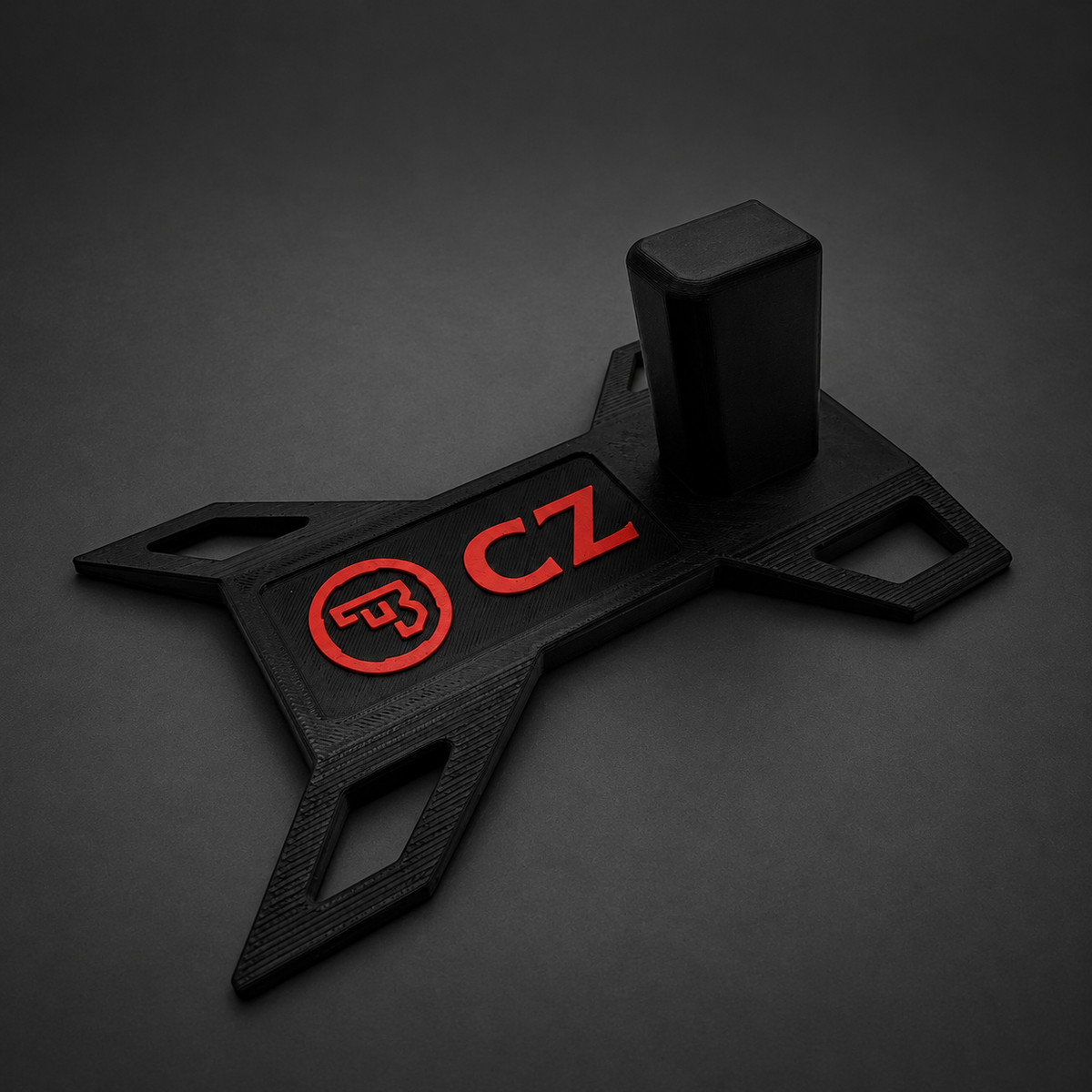 CZ Shadow 2 / SP-01 Pistol Display Stand — Red Accents