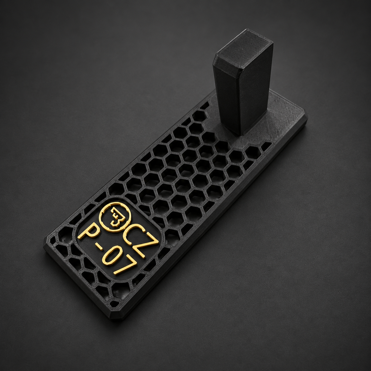 CZ P-07 Pistol Display Stand — Honeycomb Base