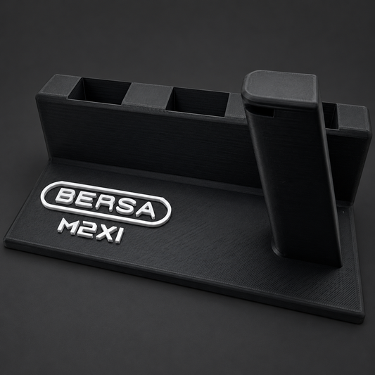 Bersa M2XI Pistol Display Stand with 3 Magazine Holders