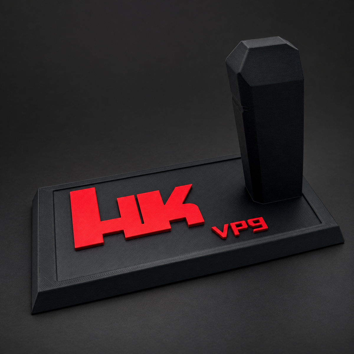 HK VP9 Pistol Display Stand — Red & Black
