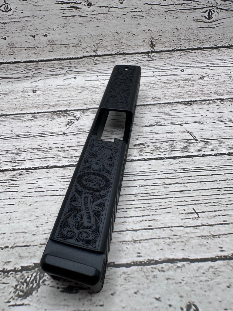Glock-Style Full-Wrap Slide Engraving