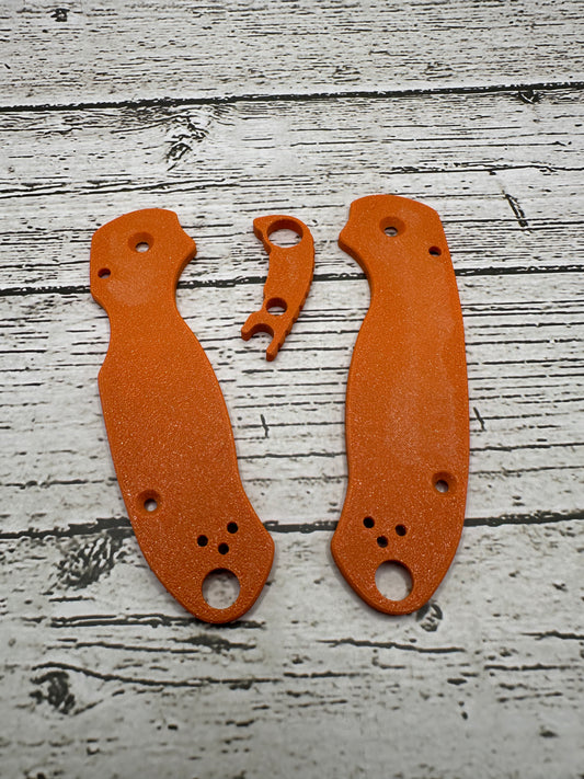 Spyderco Para 3 scales With Back Spacer In Orange Burst