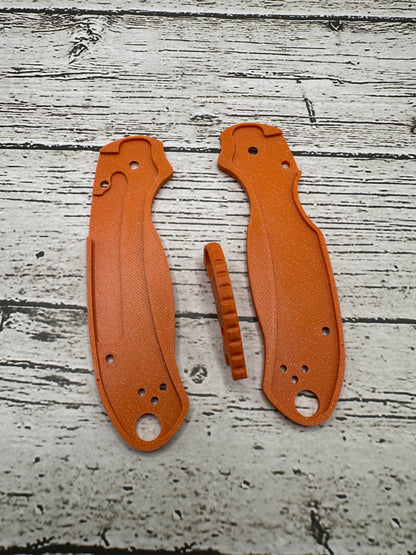 Spyderco Para 3 scales With Back Spacer In Orange Burst