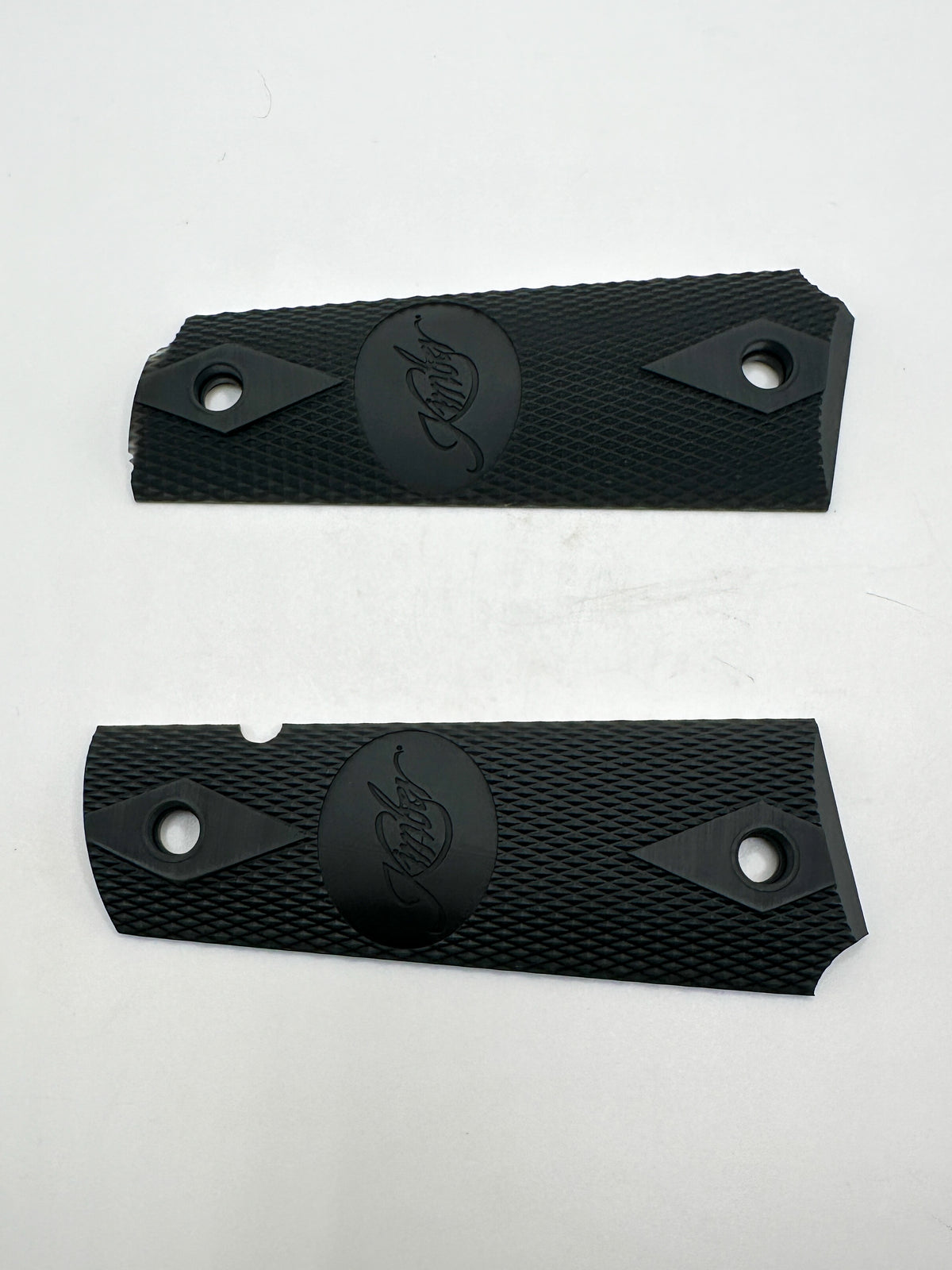 Kimber Logo 1911 Grips – Black Checkered Pair