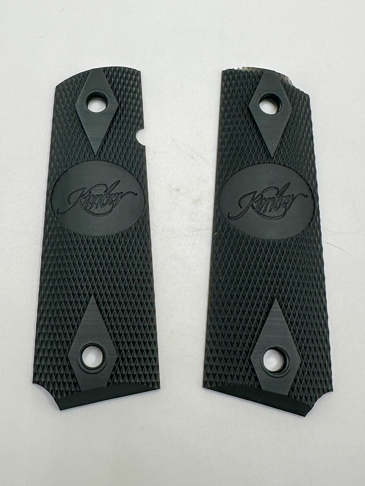 Kimber Logo 1911 Grips – Black Checkered Pair