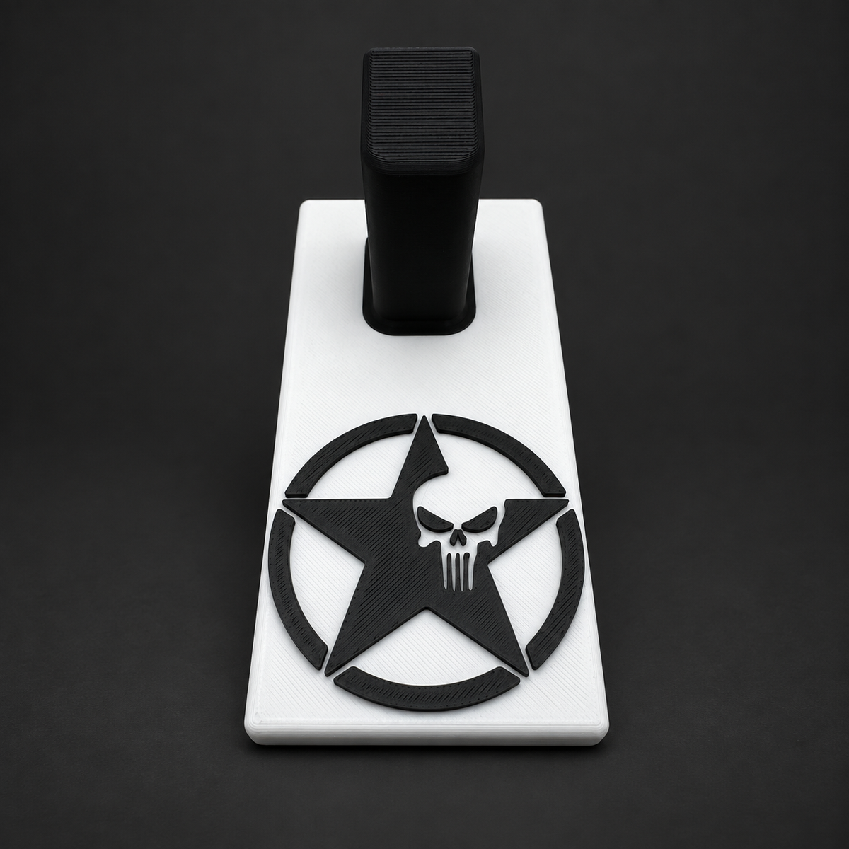Army Star With Punisher Pistol Display – For Glock Double Stack Pistols & Clones