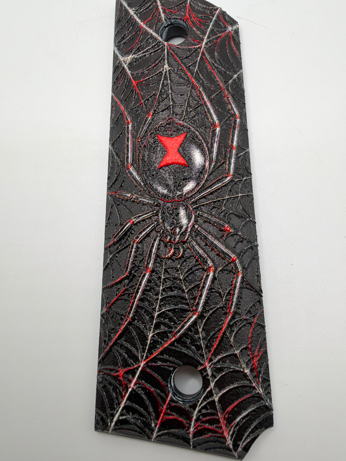 Black Widow Spider 1911 polymer grips — original product photograph 3