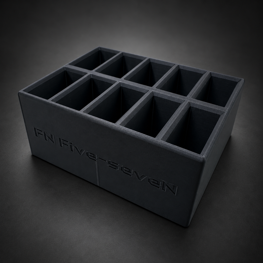 FN 5.7 Magazine Storage Box – 10 Slots on a charcoal background