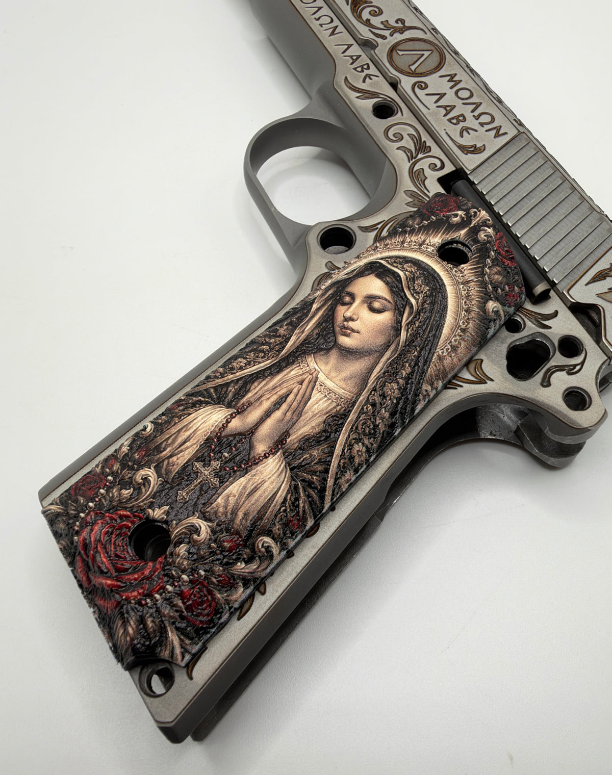 Jesus & Mary Sacred Heart 1911 Grips — Full Size Ambi-Cut Polymer Pair