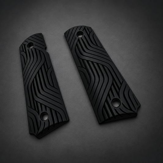 Kinetic Flow 1911 Grips – Full Size Government & Commander, Matte Black
