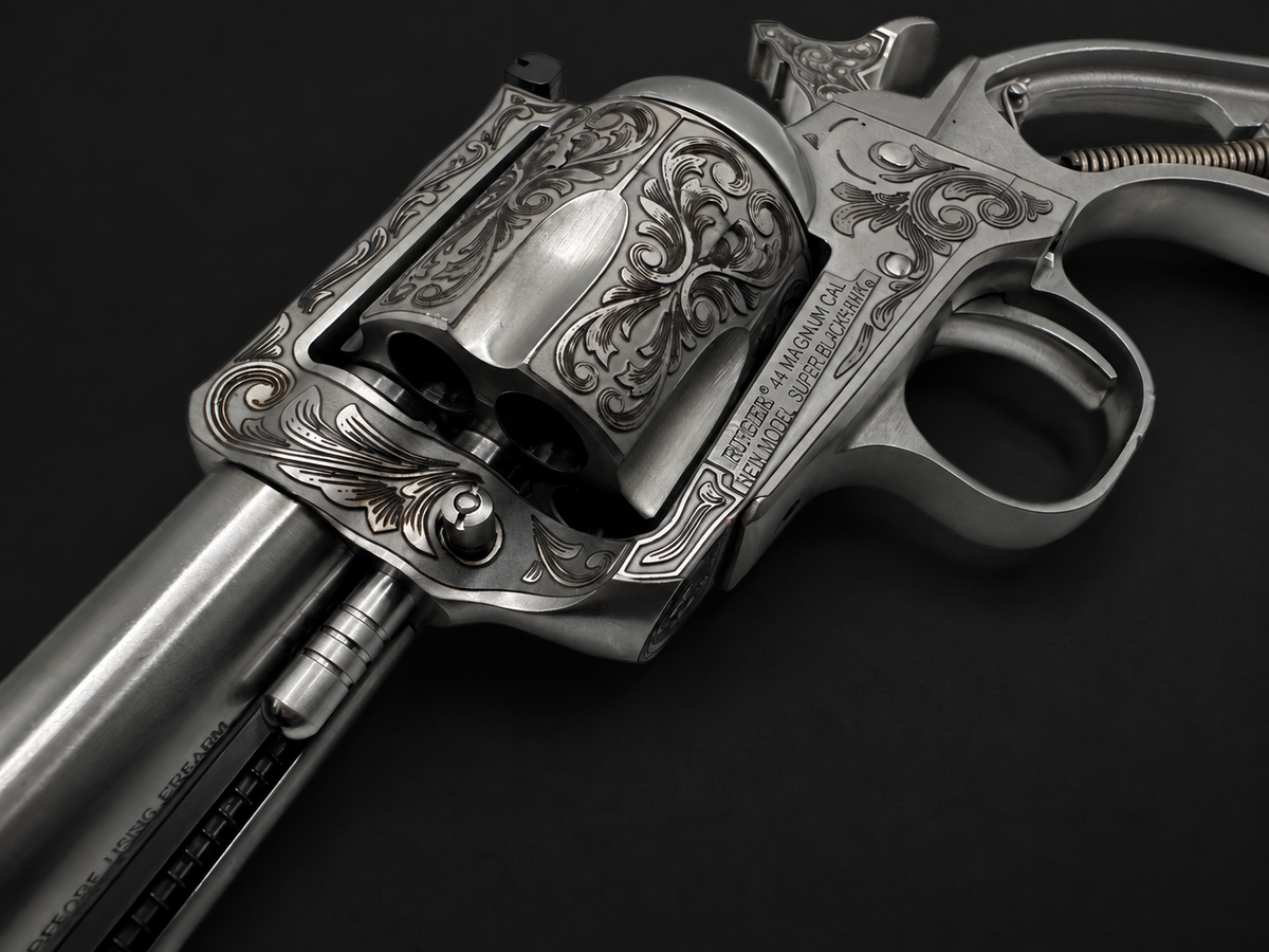 Revolver Cylinder Deep Laser Engraving