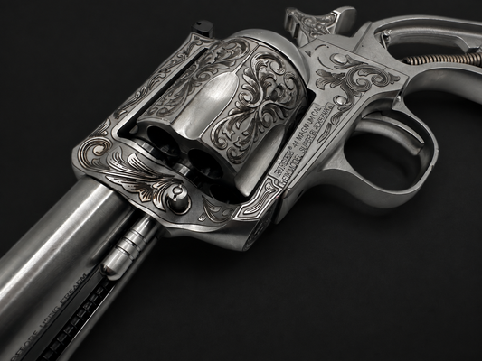 Revolver Cylinder Deep Laser Engraving