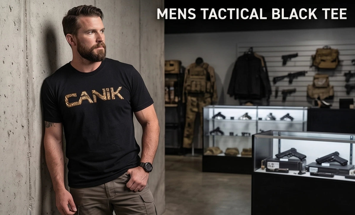 CANIK 9mm Bullets Logo T-Shirt — Black or Gray — product photo 1
