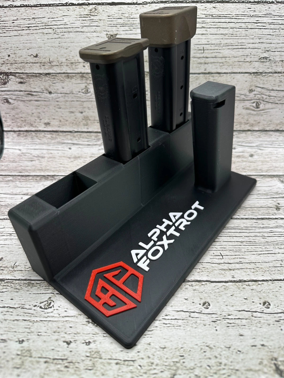 Alpha Foxtrot Romulus DS1911 Display Stand – 3 Magazine Holders – alternate view
