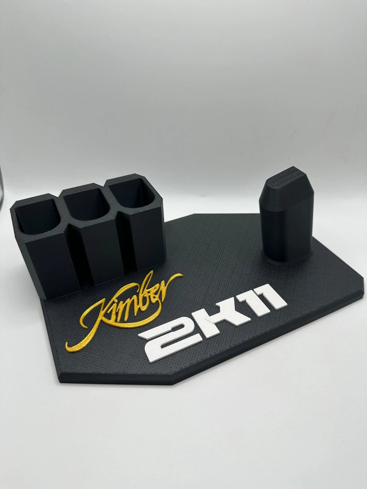Kimber 2K11 Black & Gold Display Stand – 3 Magazine Holders — original product view 2