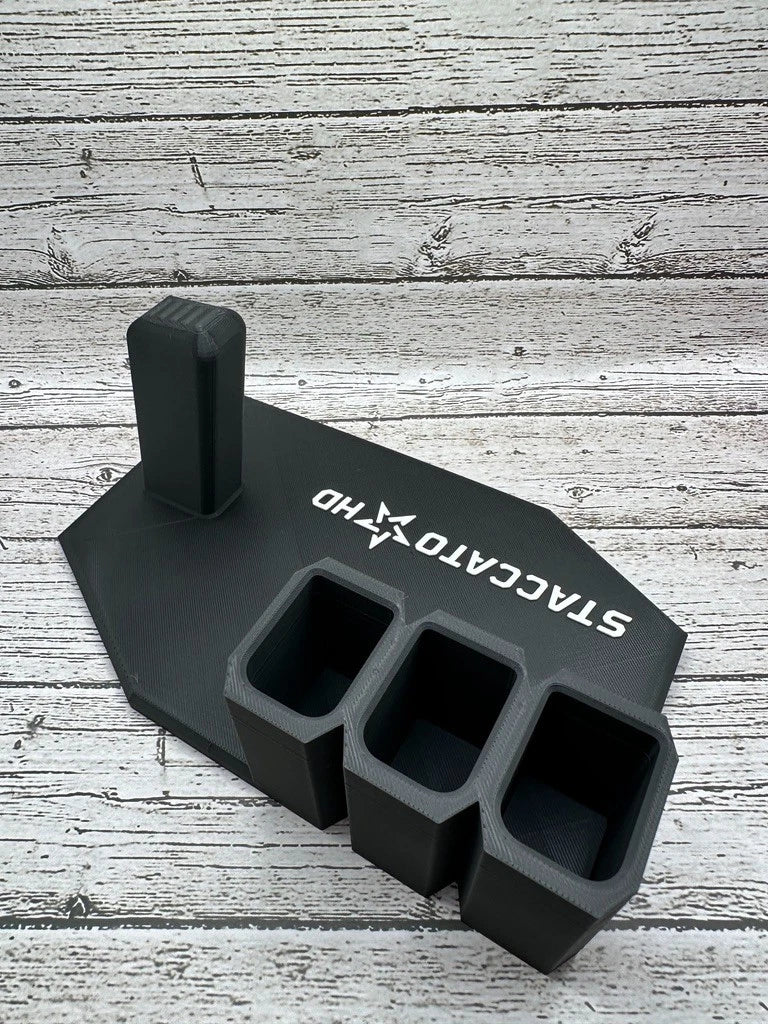 Staccato HD Display Stand – 3 Glock-Pattern Magazine Holders – alternate view