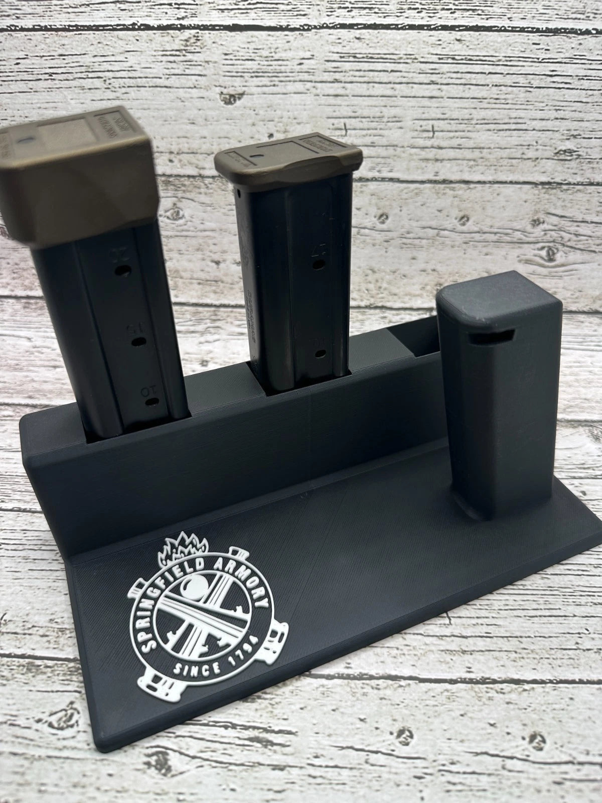 Springfield Prodigy Display Stand – 3 Magazine Holders – alternate view