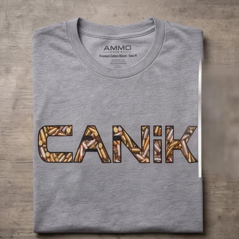 CANIK 9mm Bullets Logo T-Shirt — Black or Gray — product photo 5
