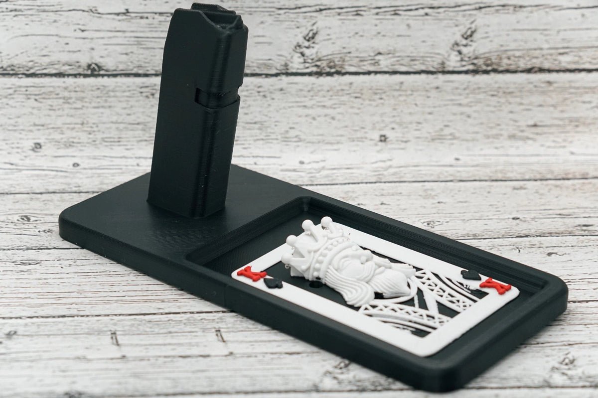 King of Spades Glock-Style Double-Stack Pistol Display Stand & Tray – alternate view