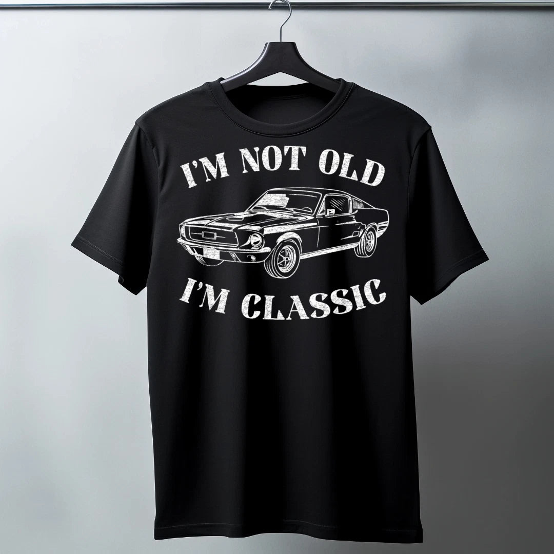 I’m Not Old, I’m Classic Muscle Car T-Shirt — Black — product photo 6