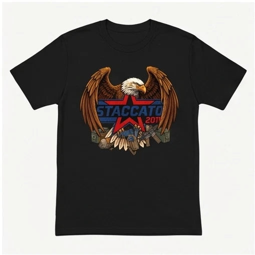 Staccato 2011 Bald Eagle Graphic T-Shirt — Black or Gray — product photo 9