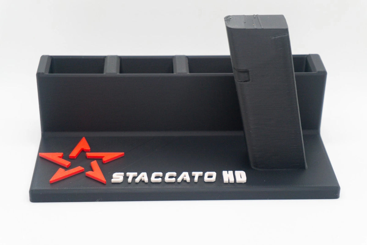 Staccato HD Display Stand – 4 Magazine Holders – alternate view