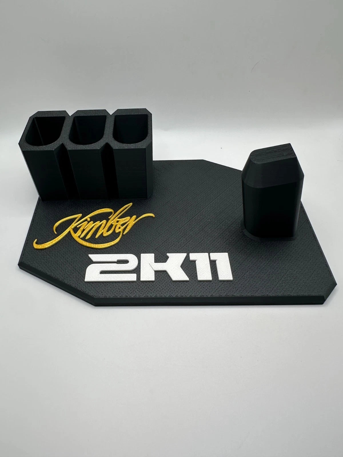 Kimber 2K11 Black & Gold Display Stand – 3 Magazine Holders — original product view 1