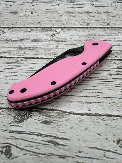 Spyderco Tenacious Scales with Back Spacer – Pink Edition