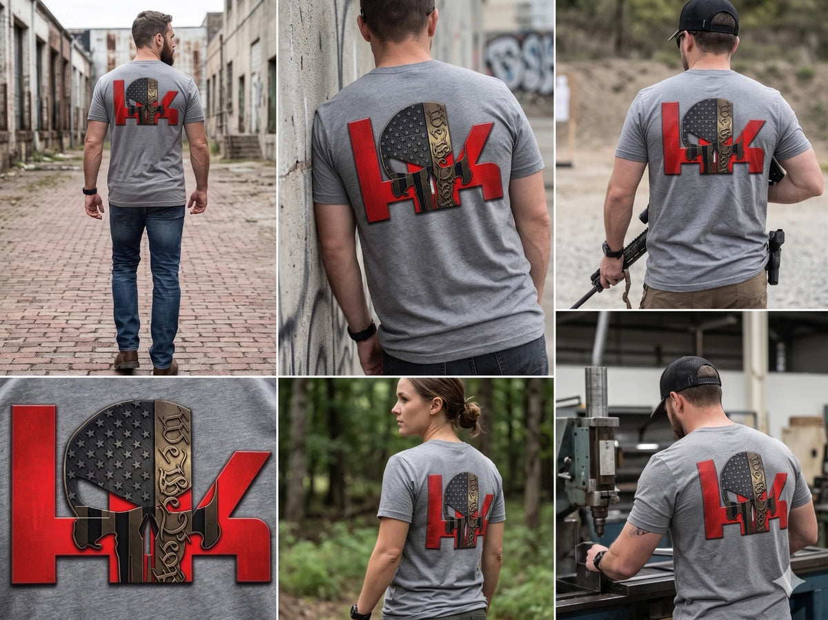 We The People Patriot Skull T-Shirt — Gray — product photo 1