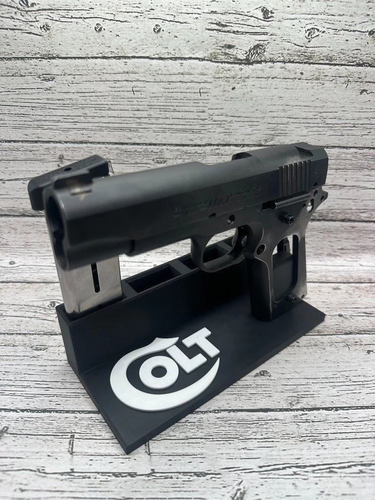 Colt 1911 Single-Stack Display Stand – 4 Magazine Holders – alternate view