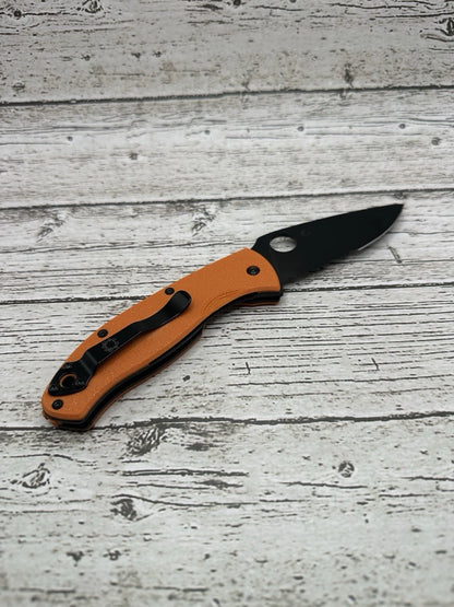 Spyderco Tenacious Scales with Back Spacer – Orange Burst