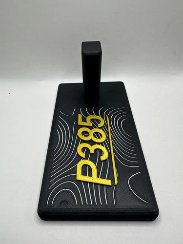 SIG Sauer P385 Display Stand – Black & Gold – alternate view