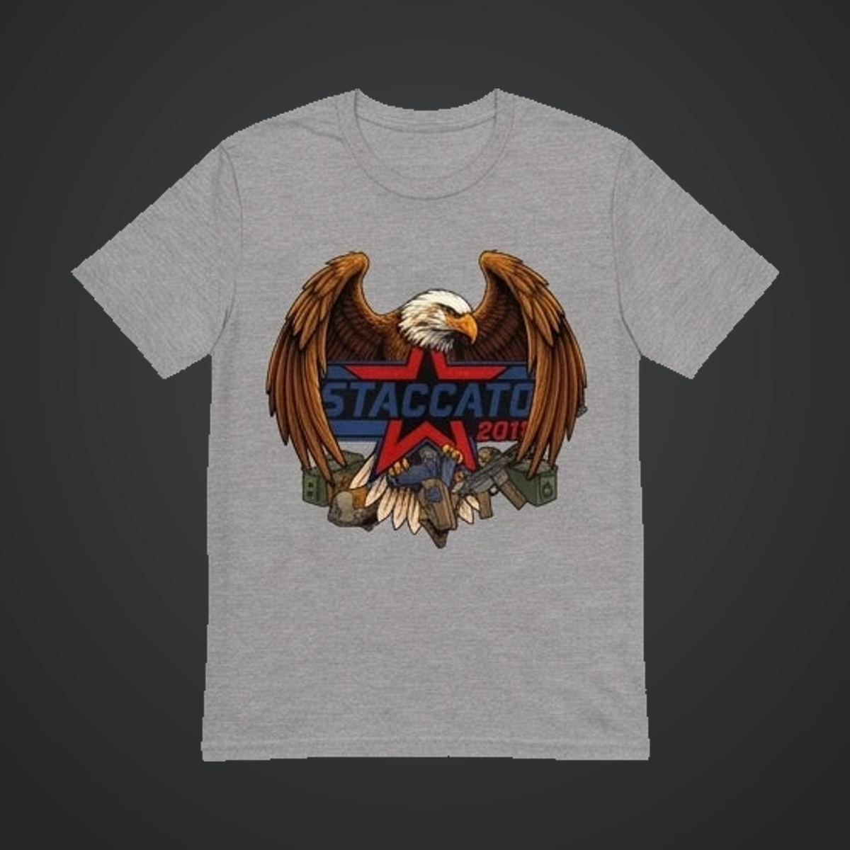 Staccato 2011 Bald Eagle Graphic T-Shirt — Black or Gray