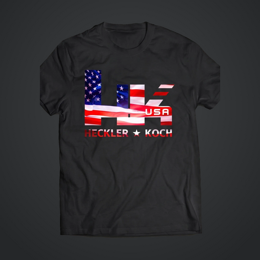 HK USA Flag Graphic T-Shirt — Black or Gray