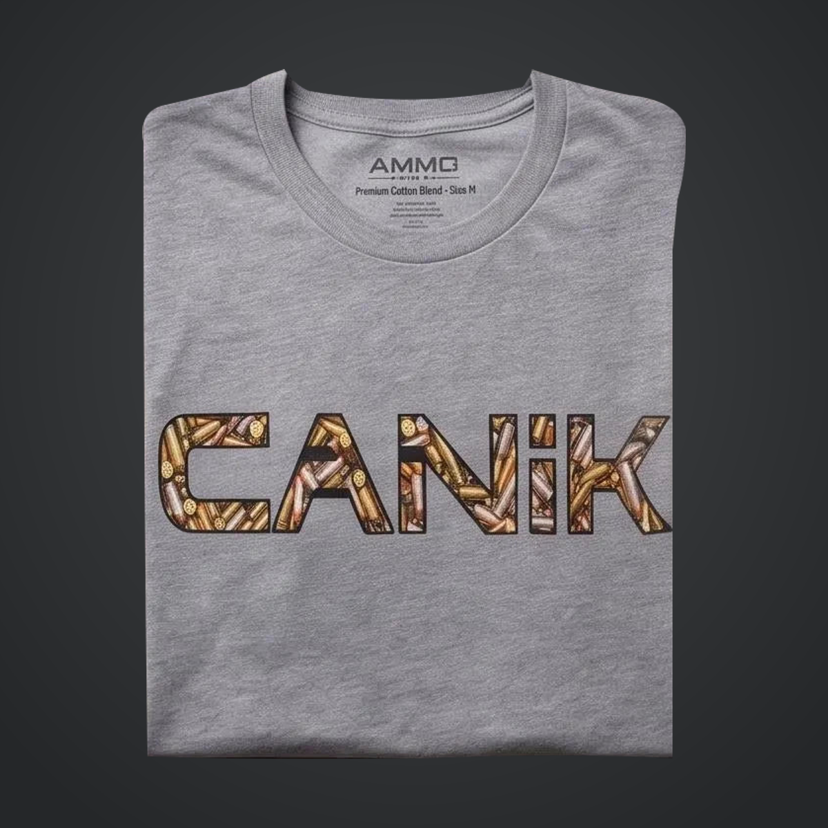 CANIK 9mm Bullets Logo T-Shirt — Black or Gray