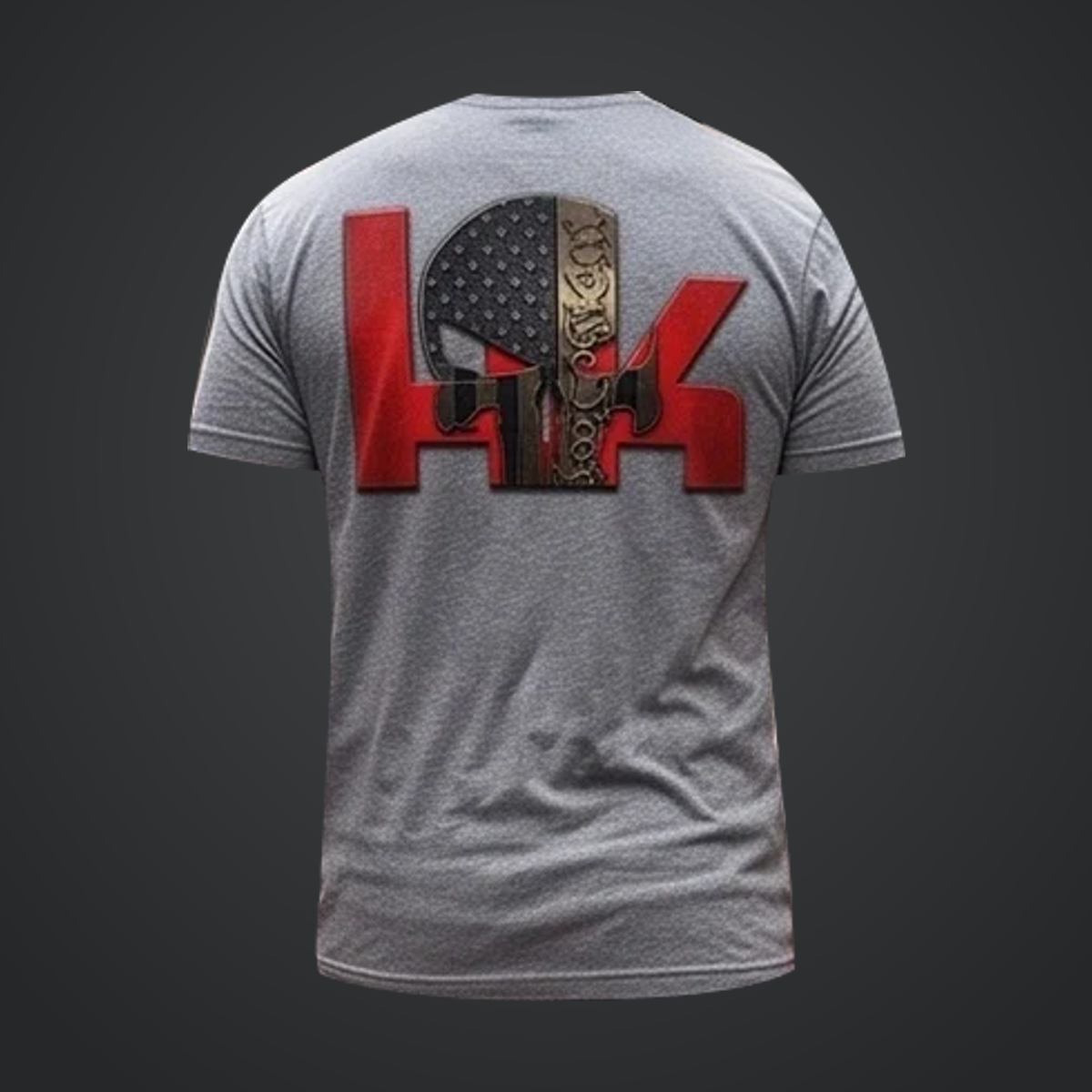 We The People Patriot Skull T-Shirt — Gray